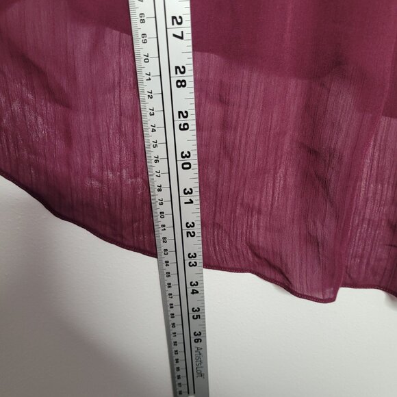 Victoria's Secret burgundy lace semi sheer slip dress tie straps size xl sexy - Picture 4 of 5